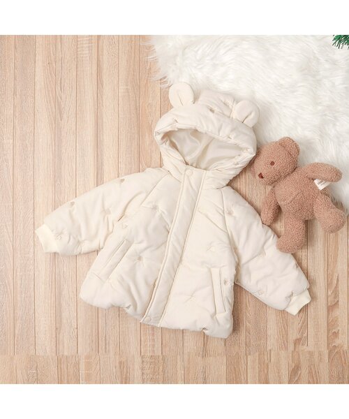 セール】tiny bear耳付き中綿アウター（ダウンジャケット/コート