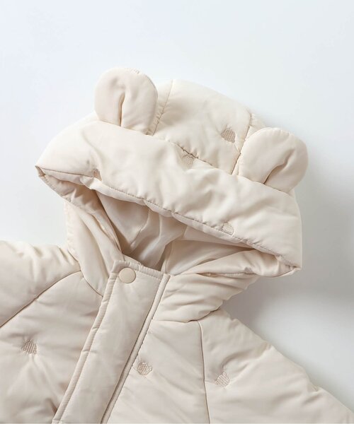 apres les cours（アプレレクール）の「tiny bear耳付き中綿アウター（ダウンジャケット/コート・キッズ・アイボリー・80/90/100/110/120）」の17枚目の写真
