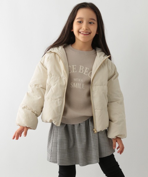 GLOBAL WORK Smile Seed Store（グローバルワーク スマイルシードストア）の「ガールズ中綿フードブルゾン/キッズ/145463（ブルゾン・キッズ・ナチュラル/ピンク/ブルー・150cm/120cm/140cm/130cm/110cm）」の2枚目の写真