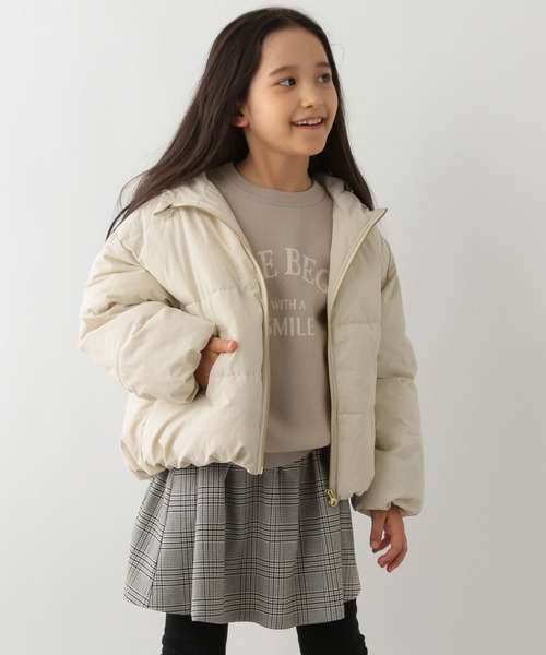 GLOBAL WORK Smile Seed Store（グローバルワーク スマイルシードストア）の「ガールズ中綿フードブルゾン/キッズ/145463（ブルゾン・キッズ・ナチュラル/ピンク/ブルー・150cm/120cm/140cm/130cm/110cm）」の6枚目の写真