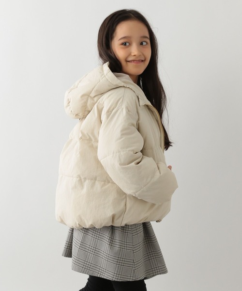 GLOBAL WORK Smile Seed Store（グローバルワーク スマイルシードストア）の「ガールズ中綿フードブルゾン/キッズ/145463（ブルゾン・キッズ・ナチュラル/ピンク/ブルー・150cm/120cm/140cm/130cm/110cm）」の7枚目の写真