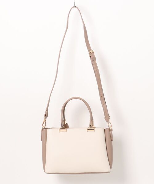 axes femme（アクシーズファム）の「タグチャーム付き配色バッグ（ボストンバッグ・レディース・グレー/ピンク/キナリ・FREE）」の4枚目の写真