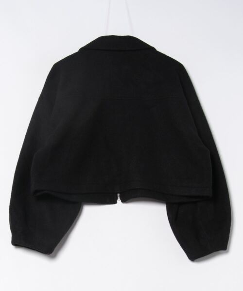and it_（アンドイット）の「フェイクウールボリュームスリーブショートブルゾン（ブルゾン・レディース・ブラック/チャコール・M）」の22枚目の写真