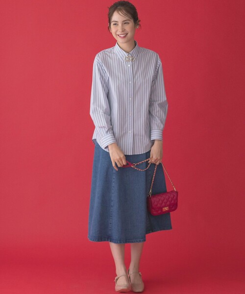 組曲(クミキョク)の「ライトデニム フレアスカート(デニムスカート・レディース・ダルブルー系・6/5/7)」の11枚目の写真