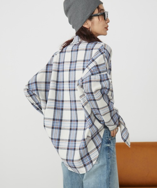 Auntie Rosa Holiday(アンティローザホリデー)の「チェックレギュラーカラーシャツ(シャツ/ブラウス・レディース・ブルー/ブラック・FREE)」の7枚目の写真