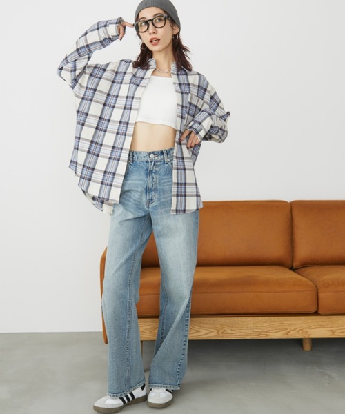 Auntie Rosa Holiday(アンティローザホリデー)の「チェックレギュラーカラーシャツ(シャツ/ブラウス・レディース・ブルー/ブラック・FREE)」の9枚目の写真