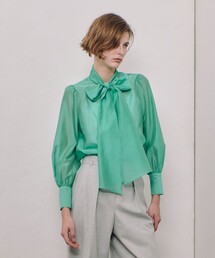 allureville アルアバイル　ボーダージオメトリックボウタイブラウス allureville アルアバイルボーダージオメトリックボウタイブラウス