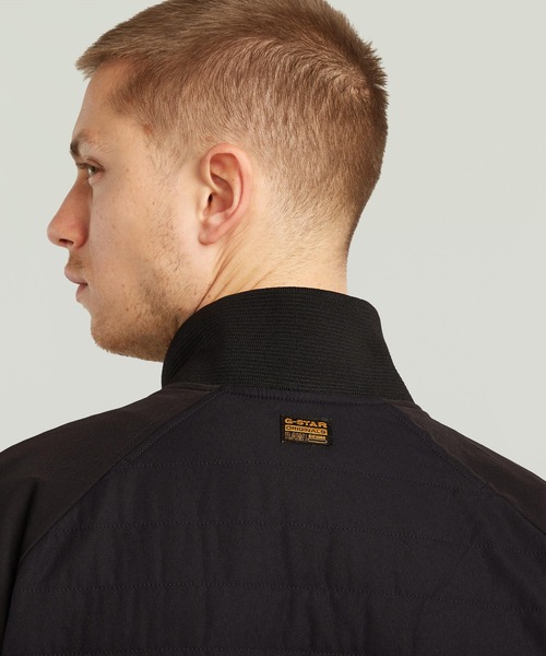 G-STAR（ジースター）の「TRACK OVERSHIRT/切り替えデザイントラックジャケット/撥水ジップアップブルゾン（ジャージ・メンズ・ベージュ系その他/ダークブラック・SMALL/X-LARGE/LARGE/MEDIUM/X-SMALL）」の7枚目の写真