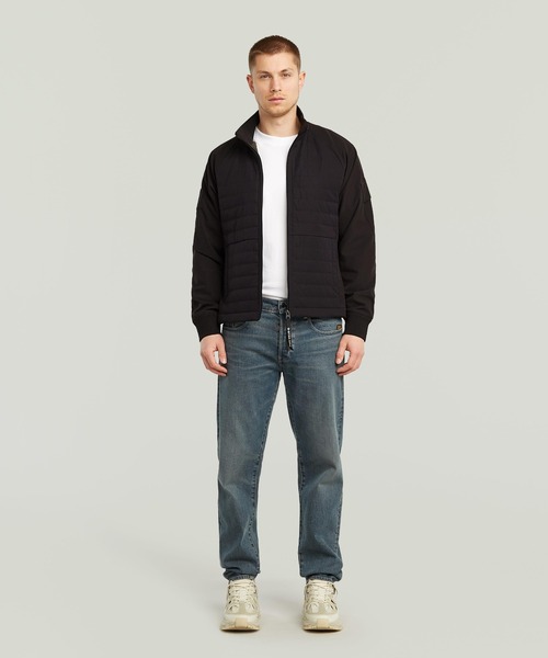 G-STAR（ジースター）の「TRACK OVERSHIRT/切り替えデザイントラックジャケット/撥水ジップアップブルゾン（ジャージ・メンズ・ベージュ系その他/ダークブラック・SMALL/X-LARGE/LARGE/MEDIUM/X-SMALL）」の6枚目の写真