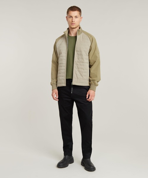 G-STAR（ジースター）の「TRACK OVERSHIRT/切り替えデザイントラックジャケット/撥水ジップアップブルゾン（ジャージ・メンズ・ベージュ系その他/ダークブラック・SMALL/X-LARGE/LARGE/MEDIUM/X-SMALL）」の11枚目の写真