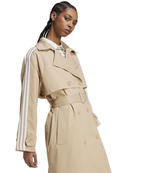 adidas アディダス トレンチコート ベルト付き サイズL adidas Originals ADICOLOR TRENCH COAT TWILL（アディダス