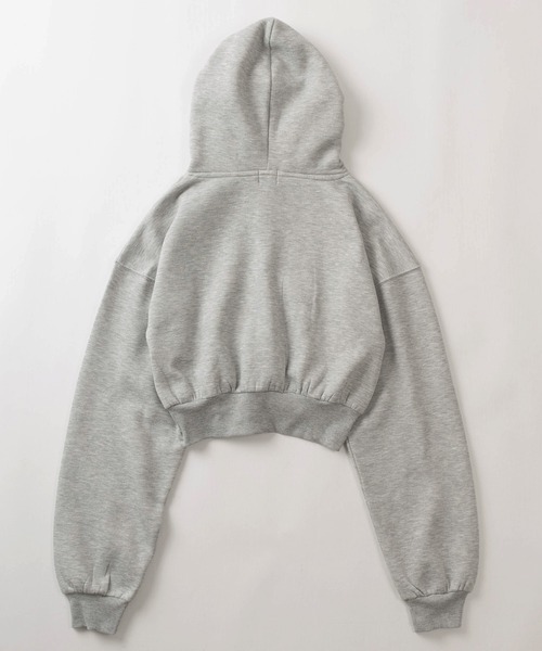 【セール】【別注 上下セット ルームウェア】クロップド丈 ジップパーカー & スウェットワイドパンツ(ドローコード付) ハートワンポイント刺繍 上下セットアップ/ 24AW（ルームウェア/パジャマ）｜make a ray!（メイク ア レイ！）