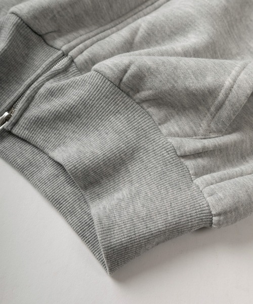 【セール】【別注 上下セット ルームウェア】クロップド丈 ジップパーカー & スウェットワイドパンツ(ドローコード付) ハートワンポイント刺繍 上下セットアップ/ 24AW（ルームウェア/パジャマ）｜make a ray!（メイク ア レイ！）