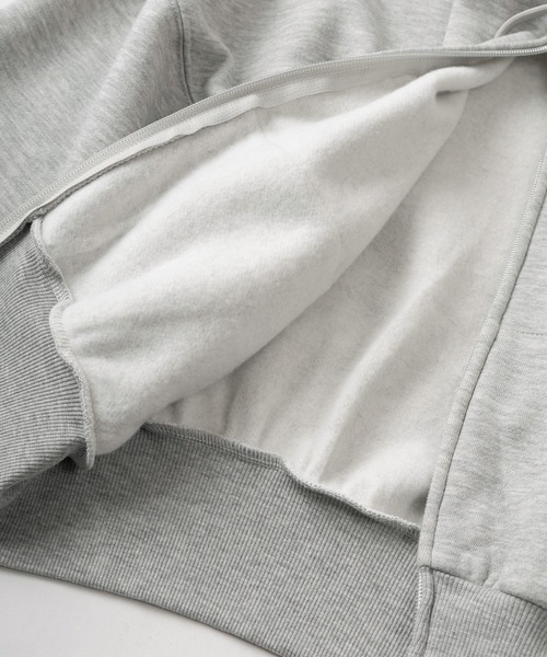 【セール】【別注 上下セット ルームウェア】クロップド丈 ジップパーカー & スウェットワイドパンツ(ドローコード付) ハートワンポイント刺繍 上下セットアップ/ 24AW（ルームウェア/パジャマ）｜make a ray!（メイク ア レイ！）