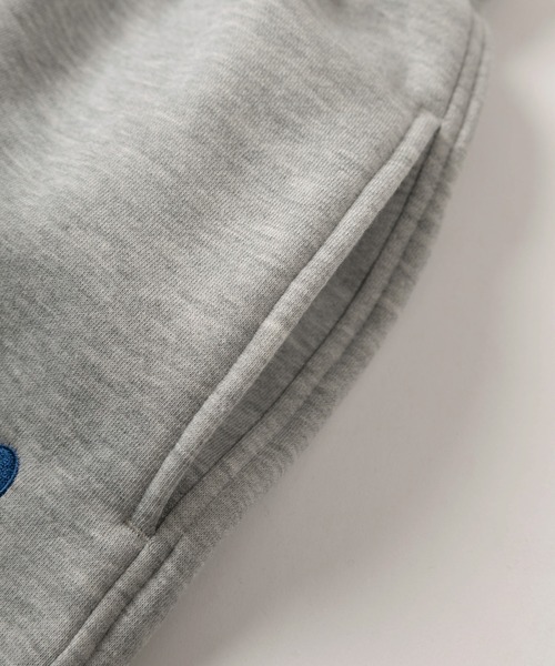 【セール】【別注 上下セット ルームウェア】クロップド丈 ジップパーカー & スウェットワイドパンツ(ドローコード付) ハートワンポイント刺繍 上下セットアップ/ 24AW（ルームウェア/パジャマ）｜make a ray!（メイク ア レイ！）