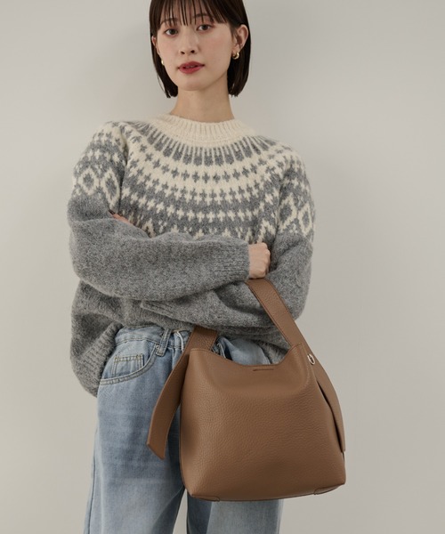 Shelly island（シェリーアイランド）の「2WAYフェイクレザーバッグ（ショルダーバッグ・レディース・ブラック/ブラウン・FREE）」の3枚目の写真