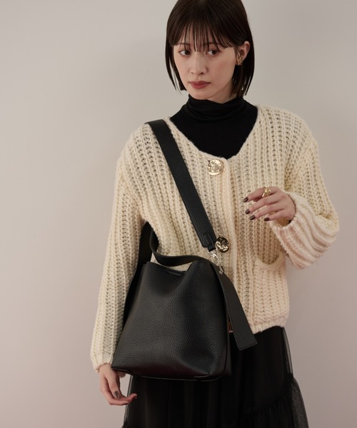 Shelly island（シェリーアイランド）の「2WAYフェイクレザーバッグ（ショルダーバッグ・レディース・ブラック/ブラウン・FREE）」の12枚目の写真