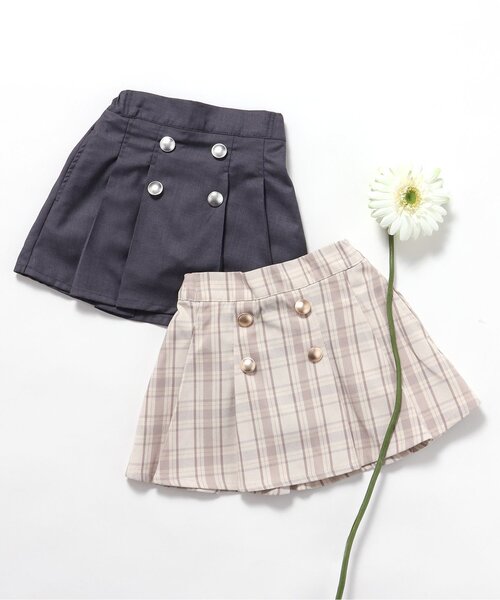apres les cours（アプレレクール）の「【フォーマル対応/ジュニア対応】ボックスプリーツスカート（スカート・キッズ・グレー/チェック・80/90/100/110/120/130/140）」の6枚目の写真