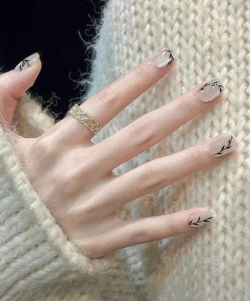 簡単にネイルチップ ハンドネイルチップ ジェルネイル風（ネイルシール