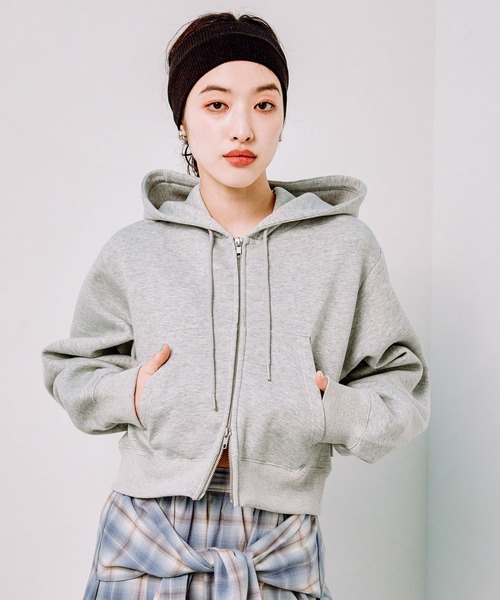 LEPSIM(レプシィム)の「ZIPショートパーカー 289007(パーカー・レディース・ネイビー/グレー・FREE)」の21枚目の写真