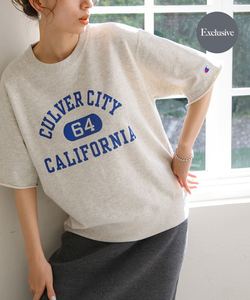 Champion（チャンピオン）の「『別注』Champion×Sonny Label　ロゴスウェットTシャツ（スウェット・レディース・オートミール/ブラック/グレー/ブルー・MEDIUM/LARGE）」の3枚目の写真