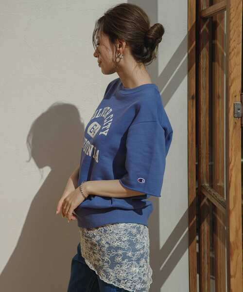 Champion（チャンピオン）の「『別注』Champion×Sonny Label　ロゴスウェットTシャツ（スウェット・レディース・オートミール/ブラック/グレー/ブルー・MEDIUM/LARGE）」の21枚目の写真