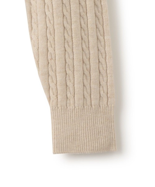 VIS（ビス）の「【DILIGENCE PARLOUR】VIS別注モデルローズ刺繍ポロケーブルニット【セットアップ対応】（ニット/セーター・レディース・ベージュ系その他/ネイビー・FREE）」の15枚目の写真