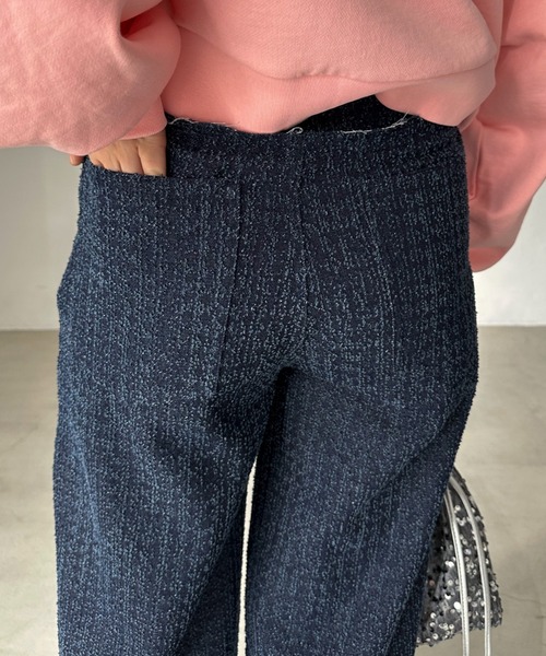 Doux archives(ドゥアルシーヴ)の「クラッシュデニムタックパンツ(デニムパンツ・レディース・ブルー/ネイビー・SMALL/MEDIUM)」の7枚目の写真
