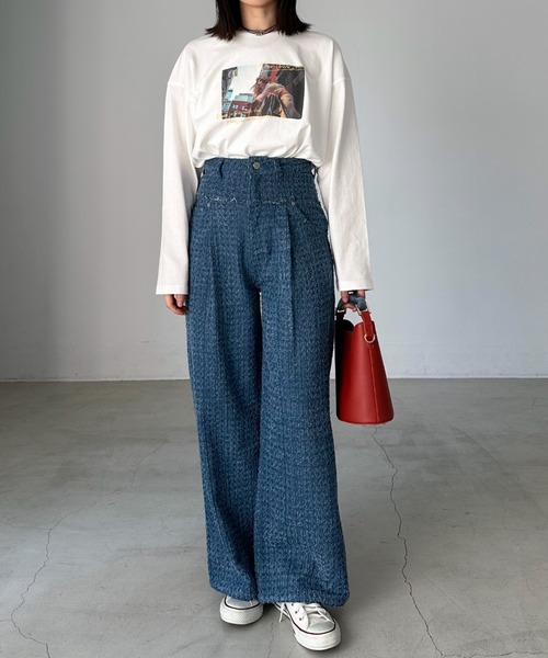 Doux archives(ドゥアルシーヴ)の「クラッシュデニムタックパンツ(デニムパンツ・レディース・ブルー/ネイビー・SMALL/MEDIUM)」の17枚目の写真