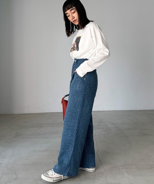 Doux archives(ドゥアルシーヴ)の「クラッシュデニムタックパンツ(デニムパンツ・レディース・ブルー/ネイビー・SMALL/MEDIUM)」の16枚目の写真