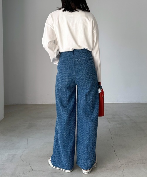 Doux archives(ドゥアルシーヴ)の「クラッシュデニムタックパンツ(デニムパンツ・レディース・ブルー/ネイビー・SMALL/MEDIUM)」の20枚目の写真