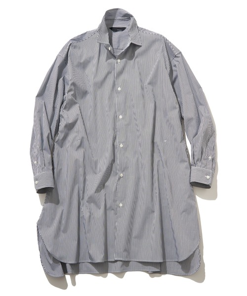 NO NEED（ノーニード）の「Aラインブロードロングシャツ（シャツ/ブラウス・メンズ・ブルー/ホワイト/その他1/その他2/ブルー系・M/L）」の5枚目の写真