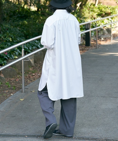 NO NEED（ノーニード）の「Aラインブロードロングシャツ（シャツ/ブラウス・メンズ・ブルー/ホワイト/その他1/その他2/ブルー系・M/L）」の19枚目の写真