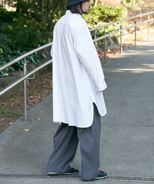 NO NEED（ノーニード）の「Aラインブロードロングシャツ（シャツ/ブラウス・メンズ・ブルー/ホワイト/その他1/その他2/ブルー系・M/L）」の18枚目の写真