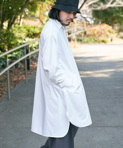 NO NEED（ノーニード）の「Aラインブロードロングシャツ（シャツ/ブラウス・メンズ・ブルー/ホワイト/その他1/その他2/ブルー系・M/L）」の15枚目の写真