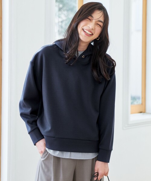 ANY(エニィ)の「ダンボールフーディー(Tシャツ/カットソー・レディース・ホワイト系/ネイビー系/ライトグレー系・F)」の3枚目の写真