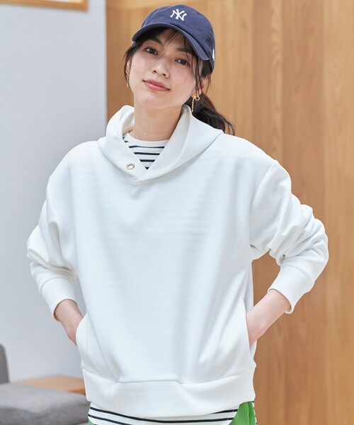 ANY(エニィ)の「ダンボールフーディー(Tシャツ/カットソー・レディース・ホワイト系/ネイビー系/ライトグレー系・F)」の8枚目の写真