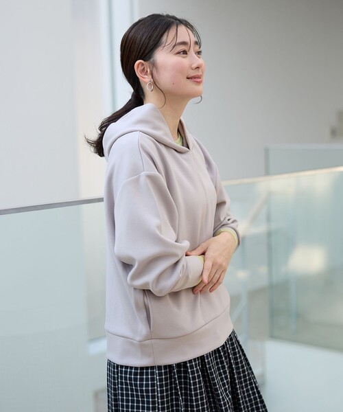 ANY(エニィ)の「ダンボールフーディー(Tシャツ/カットソー・レディース・ホワイト系/ネイビー系/ライトグレー系・F)」の13枚目の写真
