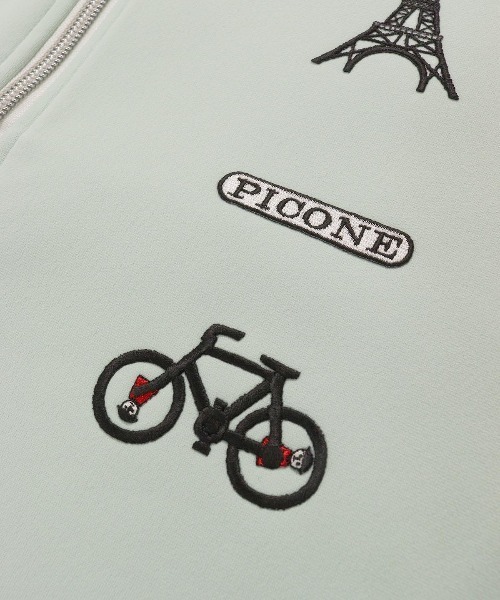 Picone CLUB(ピッコーネクラブ)の「刺繍ワッペンジップパーカー(パーカー・レディース・ホワイト/ブラック/ライトグリーン/イエロー・L/M/S)」の13枚目の写真