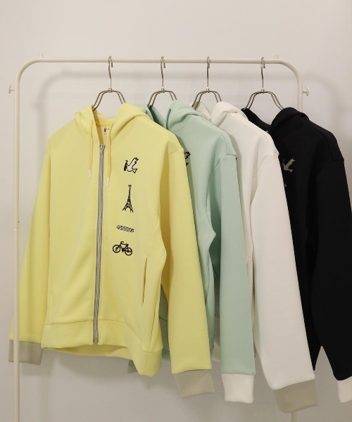 Picone CLUB(ピッコーネクラブ)の「刺繍ワッペンジップパーカー(パーカー・レディース・ホワイト/ブラック/ライトグリーン/イエロー・L/M/S)」の18枚目の写真