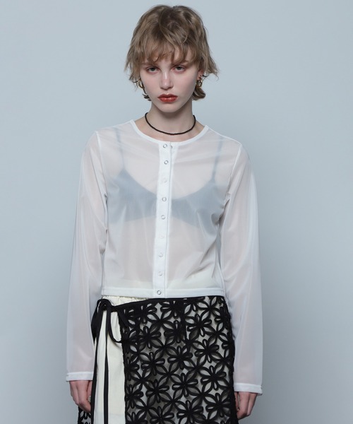 ROSE BUD - CREOLME フォトプリントシアートップス 美品の通販 by