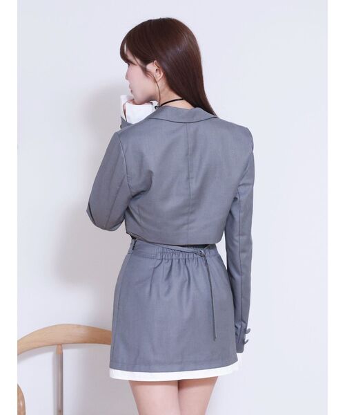 EATME（イートミー）の「ラップライクミニスカート（セットアップ可能）（スカート・レディース・ブラック/グレー/ブルー/ピンク・SMALL/MEDIUM）」の8枚目の写真