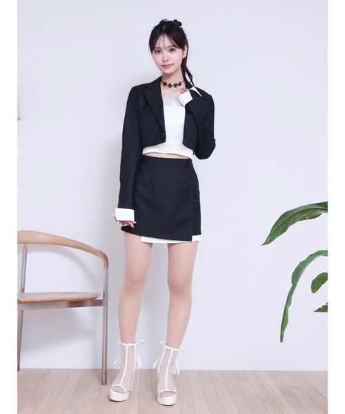 EATME（イートミー）の「ラップライクミニスカート（セットアップ可能）（スカート・レディース・ブラック/グレー/ブルー/ピンク・SMALL/MEDIUM）」の19枚目の写真