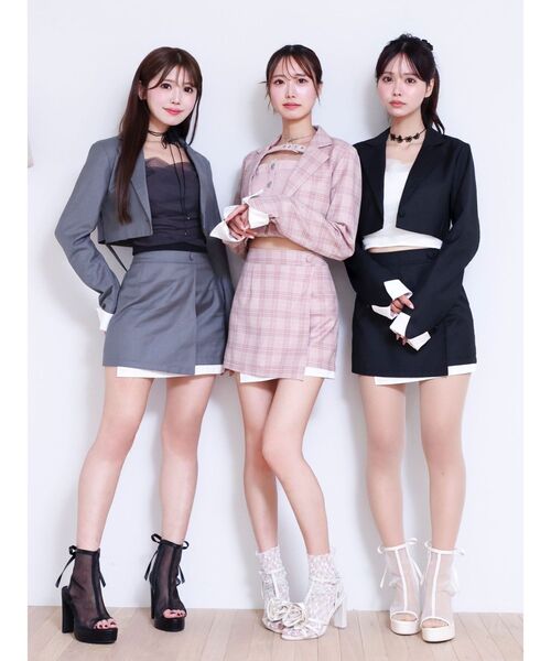 EATME（イートミー）の「ラップライクミニスカート（セットアップ可能）（スカート・レディース・ブラック/グレー/ブルー/ピンク・SMALL/MEDIUM）」の20枚目の写真