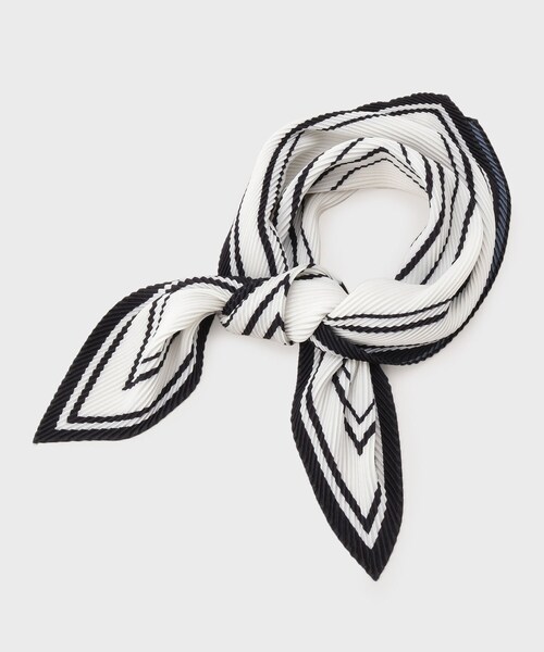 UNTITLED（アンタイトル）の「ジオメトリックプリーツスカーフ（バンダナ/スカーフ・レディース・ブルー系その他6/ホワイト系7/ピンク系1・99）」の2枚目の写真