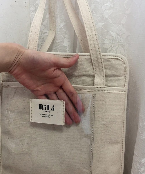 merrylatte（メリーラテ）の「キャンバスPCケース（トートバッグ・レディース・アイボリー・FREE）」の6枚目の写真