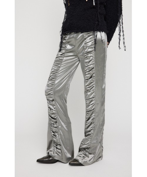 LAGUA GEM（ラグアジェム）の「SHINY GATHER パンツ（その他パンツ・レディース・ライトベージュ/ブラック/グレー・MEDIUM/SMALL）」の3枚目の写真