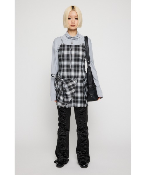 LAGUA GEM（ラグアジェム）の「SHINY GATHER パンツ（その他パンツ・レディース・ライトベージュ/ブラック/グレー・MEDIUM/SMALL）」の6枚目の写真