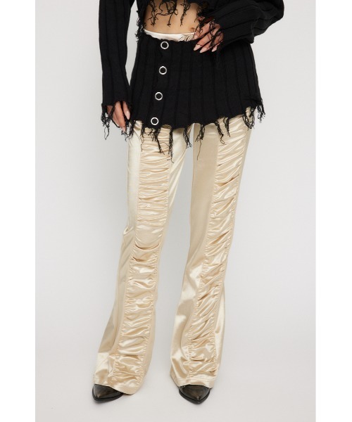 LAGUA GEM（ラグアジェム）の「SHINY GATHER パンツ（その他パンツ・レディース・ライトベージュ/ブラック/グレー・MEDIUM/SMALL）」の8枚目の写真