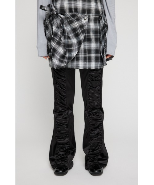 LAGUA GEM（ラグアジェム）の「SHINY GATHER パンツ（その他パンツ・レディース・ライトベージュ/ブラック/グレー・MEDIUM/SMALL）」の4枚目の写真